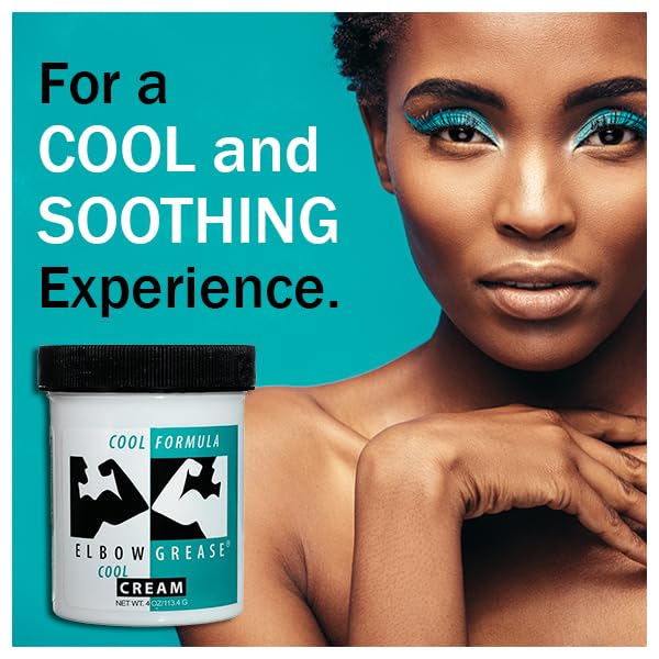 Elbow Grease Cool Massage Cream, Smoothing and Effective Massage Cream for Relaxation, Muscle Tension Relief, and Skin Nourishment – 4 oz (1 Pack)