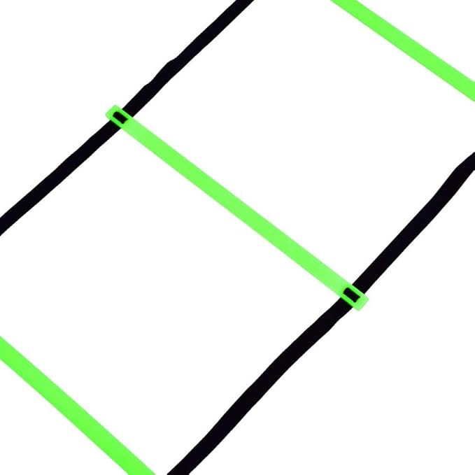 plplaaoo Football Training Ladder Soccer Agility Speed Ladder with 16 Adjustable Heavy Duty Rungs for Football Rugby Tennis Baseball Sports Yellow Red Green 800cm