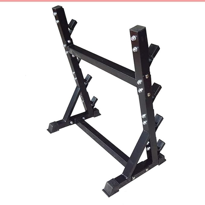 LJYT Barbell Rack, Commercial Fixed Dumbbell Storage Display Holder, Fitness Equipment Storage Rack, Four-Tier Barbell Storage Stand Ranzorh