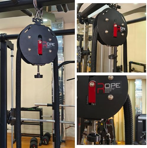 Portable Suspension Trainer with Adjustable Resistance, Endless Rope Cable Machine for Home Workouts, Targets Back, Arms, Grip and Coordination, 4m Circumference
