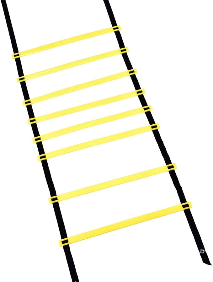 BAFOVY 16 Rung Agility Ladder, Adjustable Flat Plastic Rungs with Durable Nylon Straps, for Football Rugby Tennis Baseball Speed Training