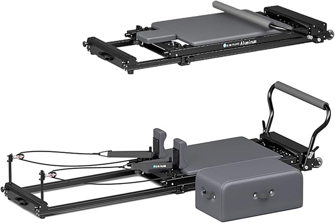 Portable Folding Body Reformer,Pilates Core Bed Large Equipment, Adjustable Strength Yoga Exercise , Base