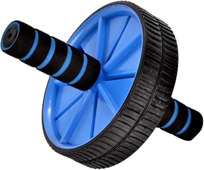 GALPADA Double Wheel Ab Roller Exercise Wheel Fitness Device with Silent Design Blue Abdominal Trainer for Home Workout Core Strengthening and Abdominal Training