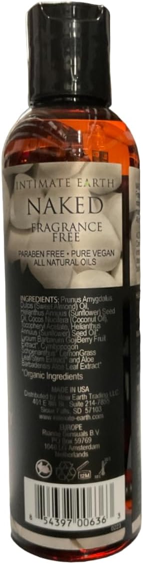 Intimate Earth Naked Massage Oil 4 oz