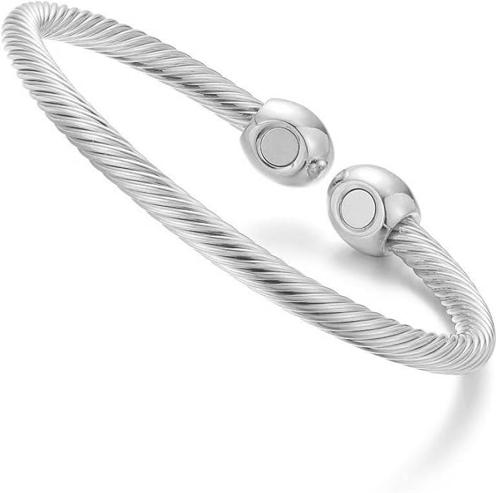 NewZenro Elegant Magnetic Bracelet Copper Magnets Bangle For Women Men Gifts for Father's Day