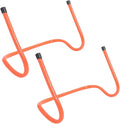 PRETYZOOM 2pcs Plastic Agility Speed Hurdles 23cm Wear-Resistant Running Training Equipment for Youth Football Soccer Conditioning