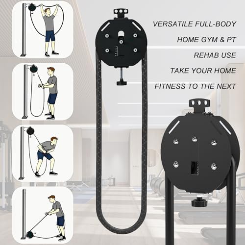 Portable Suspension Trainer with Adjustable Resistance, Endless Rope Cable Machine for Home Workouts, Targets Back, Arms, Grip and Coordination, 4m Circumference