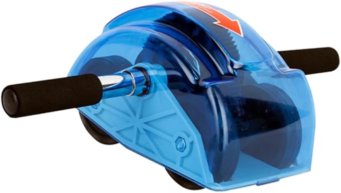 TEHAUX Four-wheeled Ab Roller Wheel with Gear Rebound Function, Blue Abdominal Roller Fitness Equipment for Household Core Strength Training and Muscle Workout