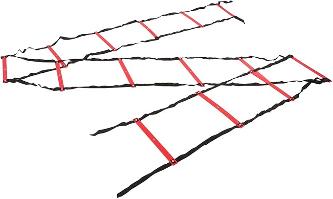 7M 14 Rung Agility Speed Ladder Stairs, Adjustable Training Ladder for Soccer Football Fitness, Non - Slip PP Agility Ladder with Angle Mark for Athletes and Coaches