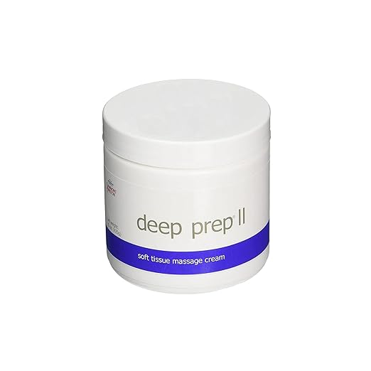 Rolyan Deep Prep II Cream, Professional Massage Cream with Coconut Oil, Beeswax-Free, Long Lasting Creme with Waxy Feel for Relaxing Full Body Massage, 15 Ounce Jar