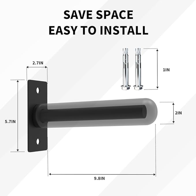Wall Mounted Weight Plate Holder, Bumper Plate Rack for Home Gym Wall Organized, All Kinds Sizes