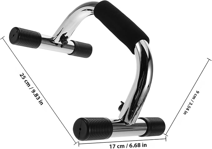 Veemoon Push up Bars for Floor, Steel Pushup Stands with Non-slip Base, Portable Home Gym Core Workout Equipment for Upper Body Strength Training at Home