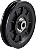 Silent Gym Pulley for Fitness Cable Machine Attachment, Heavy Duty Pulley System with Machine Bearing for Strength Training, Nylon and Steel Wheel, Low Noise Exercise Equipment, Home Use(110mm)