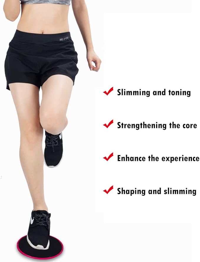 2 Packs of Gliding Discs Core Sliders Ab, Back, Hip, and Leg Exercise Gear for Gym, Home, Yoga, Pilates | Strengthen Abdominals, Burn Fat, Improve Balance