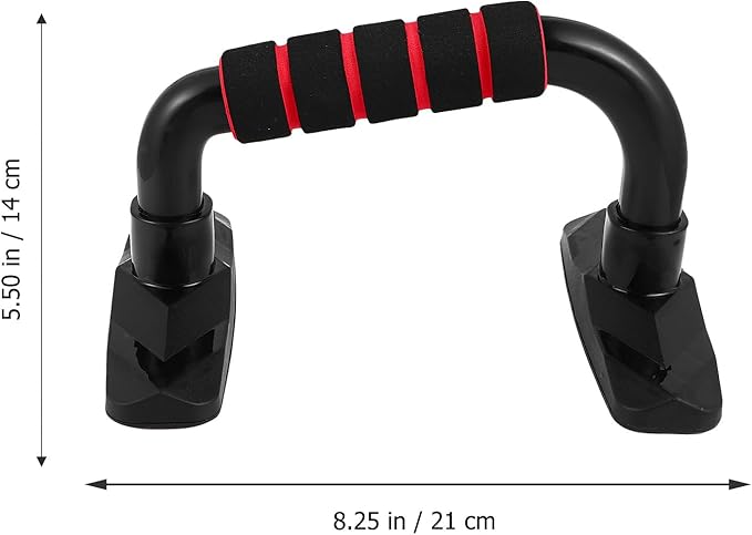 Mikinona Push-up Frame Hand Grip Bars Crimson Metal Bodybuilding Tool Home Fitness Equipment Muscle Strength Training Pushup Stand for Arm Workout