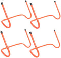 4pcs Speed Hurdles 15cm Plastic Track Hurdle Training Equipment for Agility and Running Practice Football Soccer Training
