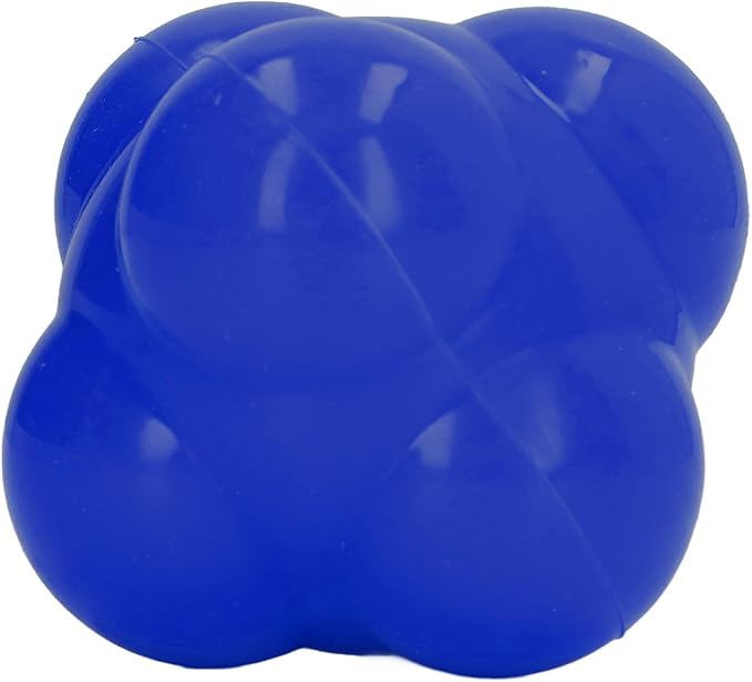Reaction Ball, Rubber Bright Color Hex Reaction Trainer Ball for Enhanced Agility, Hand Eye Coordination and Fitness Training for Basketball Tennis