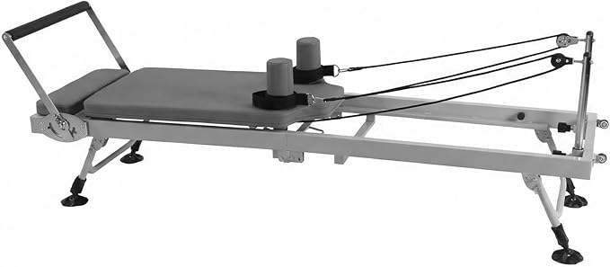 78 in Foldable Pilates Machine with Springs Resistance Pilates Reformer Bed 300 LBS Capacity Smooth Glide Carriage Reformer for Home and Studio Use