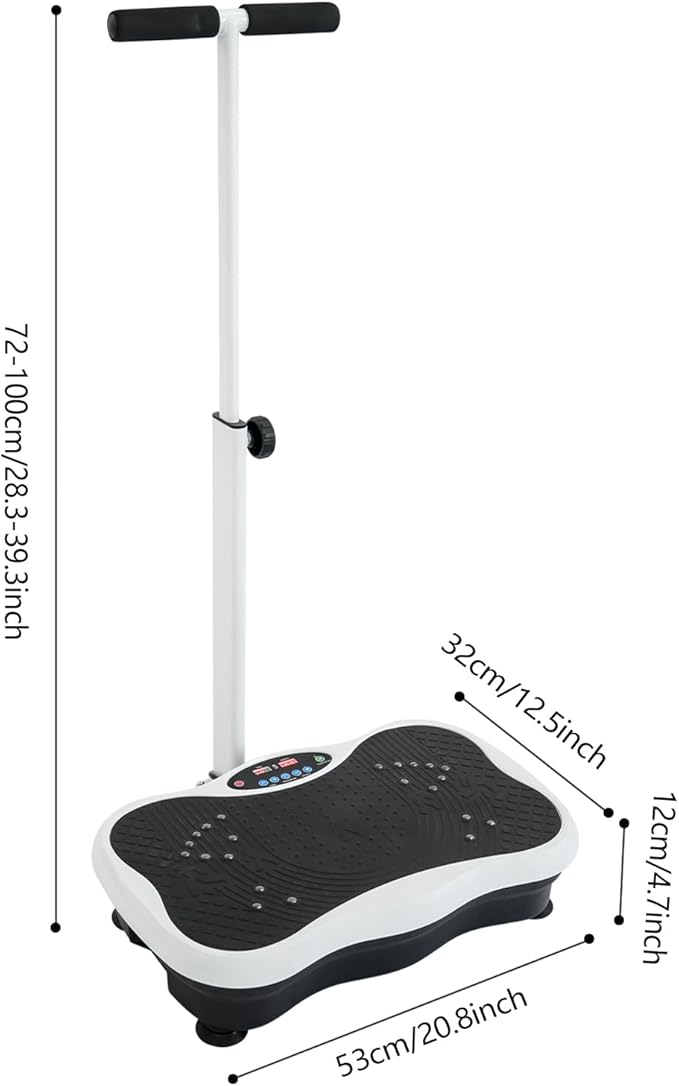 Vibration Plate Exercise Machine, Whole Body Workout Vibration Platform, Full Body Workout Vibrate Fitness Platform for Weight Loss, Shaping, Wellness, Recovery