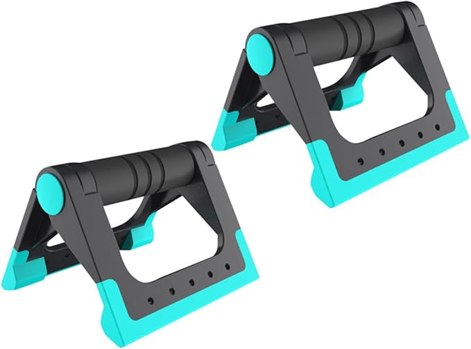 SUPVOX Push-up Rack Indoor Exercise Push up Bars Pair Non-slip Grip Blue Fitness Equipment for Home Gym Strength Training and Bodyweight Workouts