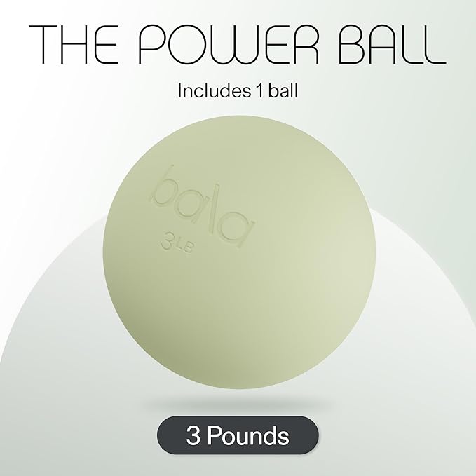 Bala Power Ball, Weighted Toning Exercise Ball for Pilates, Yoga, Home Fitness & More - Workout Ball for Strength & Core Training, Aerobics & Working Out to Improve Balance & Sculpt