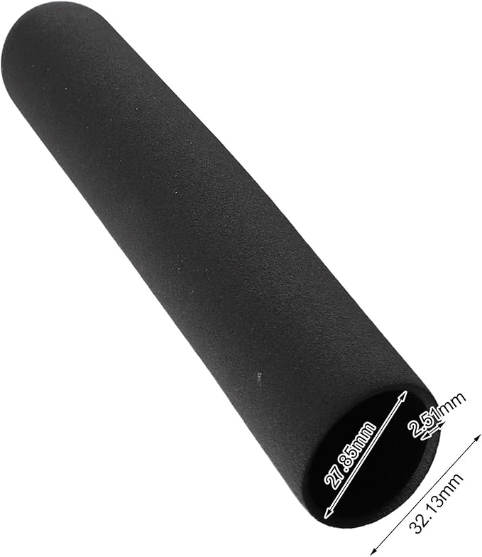 Rowing Machine Handle Grips Replacement Non-Slip Plastic Exercise Equipment Handle Cover Sweat Resistant Fitness Accessory For Home Gym Training Black Gray 28Mm Diameter(black)