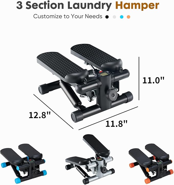 NEWBULIG Mini Stepper for Exercise at Home Stair Step Machine for Indoor Fitness Portable Home Gym Stepper for Full Body Workout 300lb Weight Capacity