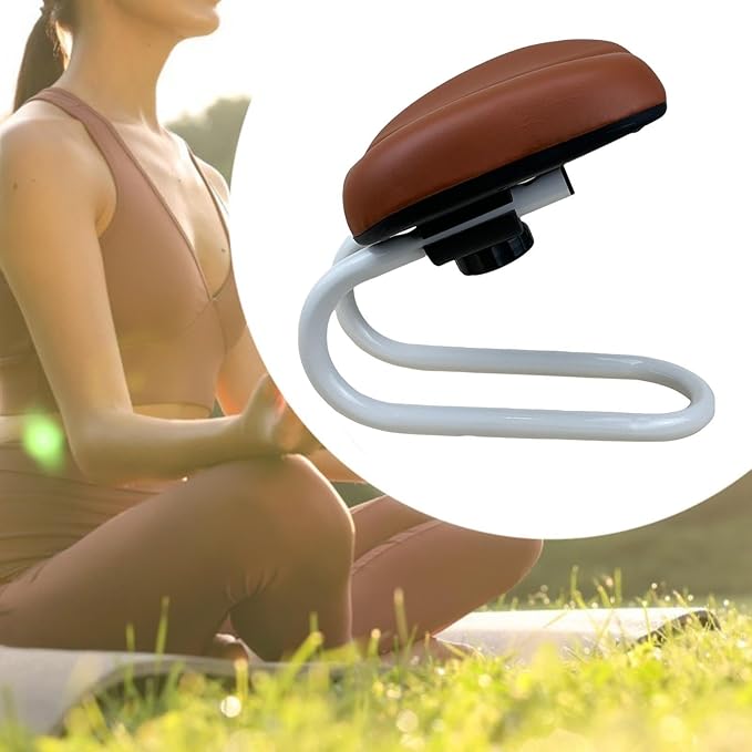 HouseVibe Meditation Stool Chair Adjustable Portable Ergonomic Kneeling Bench Seat for Yoga Home Adults Women- Brown