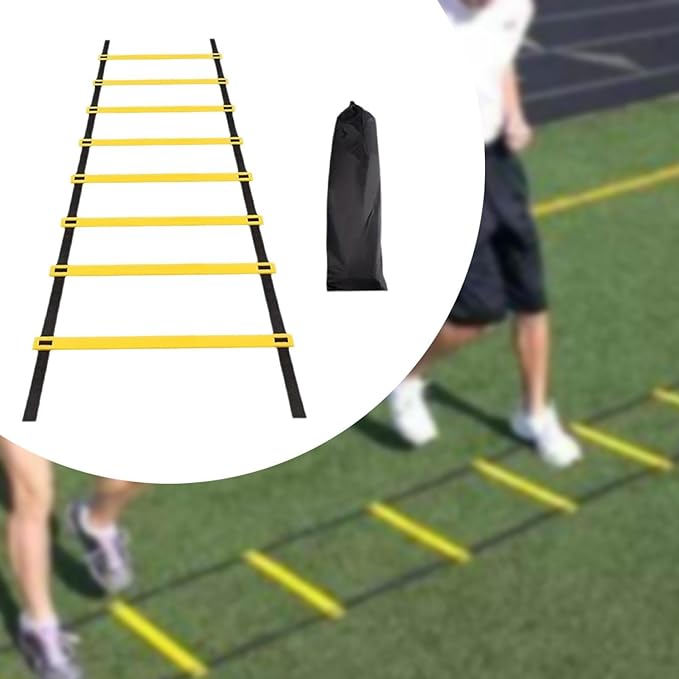 Football Agility Ladder Speed Ladder Portable Stairs Fitness Training Jumping Hurdles with Storage Bag Outdoor Sports Folding