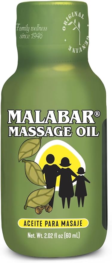 Malabar Massage Oil - 60ml, Muscle Comfort Formula with Malabar Axocopaque, Clove, Mint for Stress Relief
