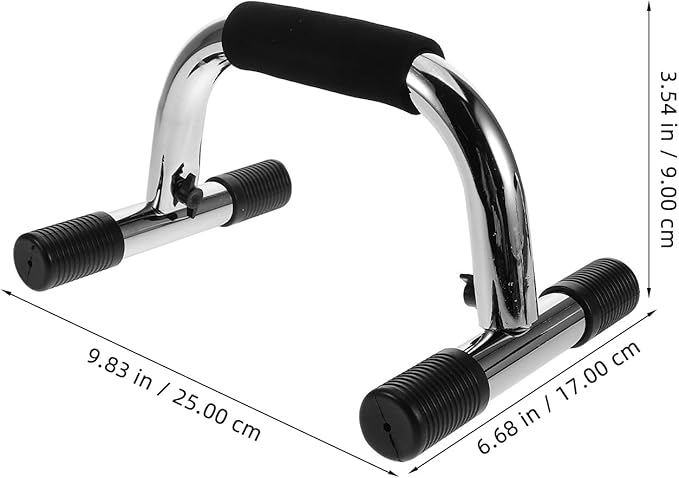 Toyvian Push up Bars Handles Steel 2pcs Pushup Stand for Upper Body Strength Training Home Workout Equipment for Men Women