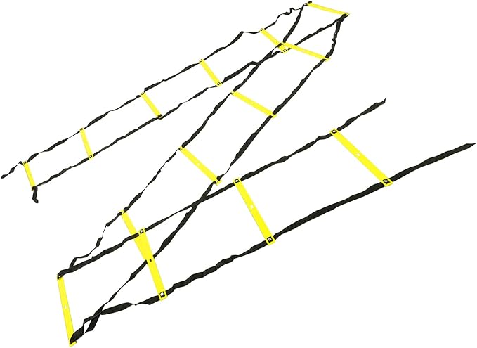 7M 14 Rung Fixed Agility Speed Ladder, Training Ladder for Soccer Football Fitness, Adjustable Length PP Agility Ladder with Non - Slip Rungs for Athletes and Coaches