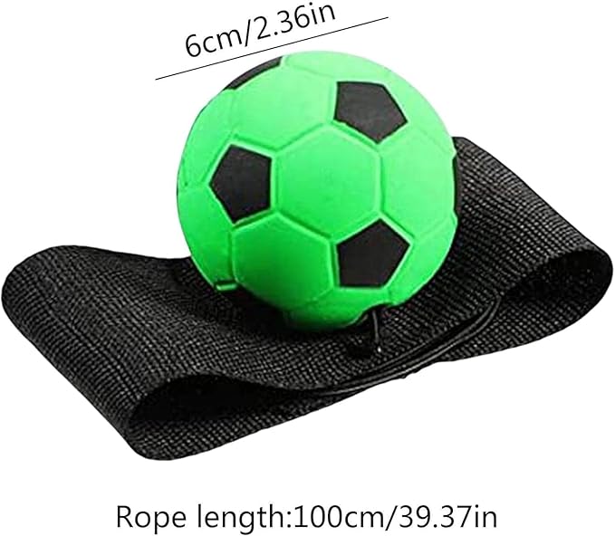 1Pc Green Wrist Return Ball - Adjustable Bounce Back Balls with String, Rubber Elastic Rebound Balls Finger Exercise Prop Activity and Play Wrist Ball