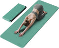 Foldable Yoga Mat Extra Thick & Large (74" x 31.5" x 0.32"), Double-Sided Non Slip & Lightweight Fitness Mat, 8mm Thick Wide Exercise Mats for Woman Man Kids, Portable Workout Mats for Travel, Studio or Home Use