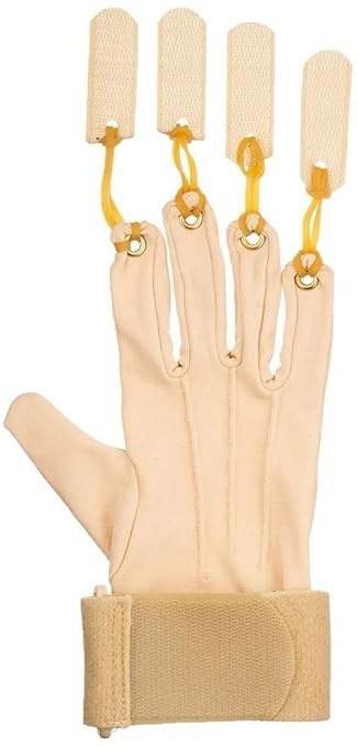 Sammons Preston Deluxe Traction Exercise Glove with Thumb, Hand and Finger Strengthening Glove for Finger & Thumb Extension, Hand Exerciser for Therapy, Recovery, & Rehabilitation, Large/X-Large, Left