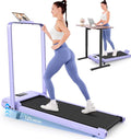 ANCHEER Treadmill with 12%/15% Incline, Folding Walking Pad with Handle Bar, 320-450lb Capacity Under Desk Foldable 3.5HP Treadmills for Home/Office/Gym,Installation-Free