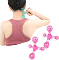 Trigger Point Massage Tools, 2 PCS 4 Point Manual Deep Muscle Tissue Trigger Massager, Handheld Palm Pressure Point Massage Tool, for Neck Shoulder Back Muscle Pain Relief (Pink)