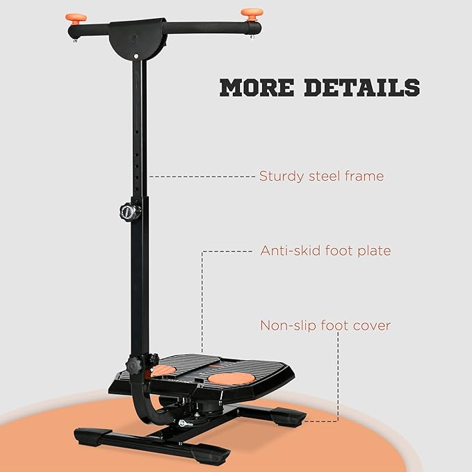 Soozier Foldable Ab Twister Board for Waist Trimming with Screen Showing Time, Calories, Ab Workout Equipment for Women and Men, Core Fitness Training Ab and Butt Workout Equipment