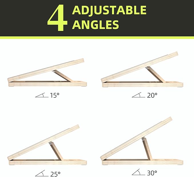 Adjustable Wooden Slant Board for Calf Stretching ,Portable Calf Strecther Incline Board for Knees Ankle Heel Feet Leg,Slanted Board for Physical Therapy