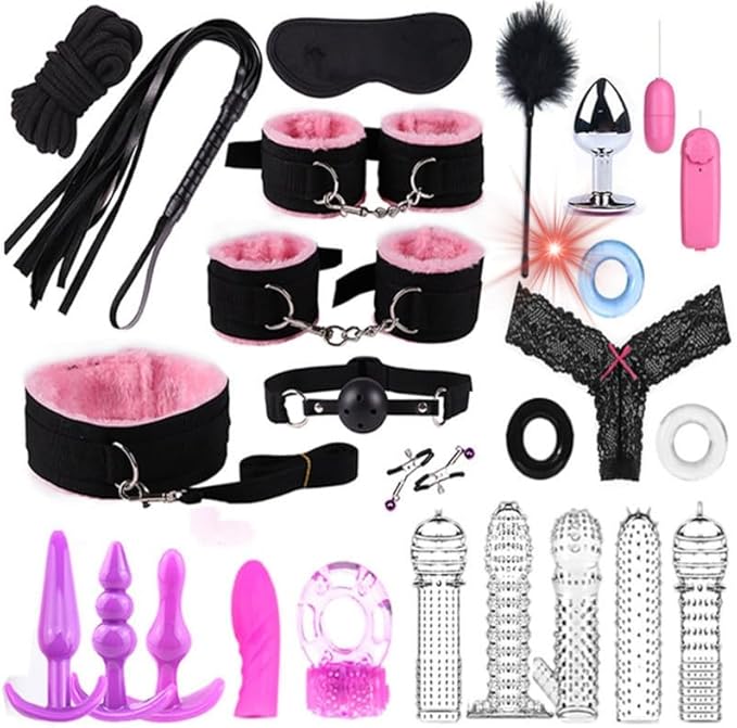 Fashion 25 Piece Pilates Indoor Training Set, Fun Wrist and Hip Exercise Equipment Cosplay Accessories [Pink], Couple Gift