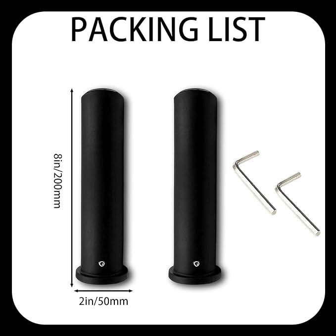 Olympic Adapter Sleeve (2 PCS), Contains 2 Spring Barbell Rings, Olympic Weight Plate Posts, Suitable for 8 ich and 11 inch Standard Barbell