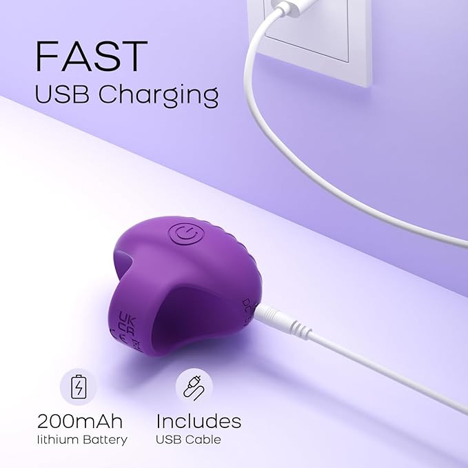 Portable Finger Massage Ball, Multifunctional Waterproof Rechargeable Mini Massage Tool (Violet)
