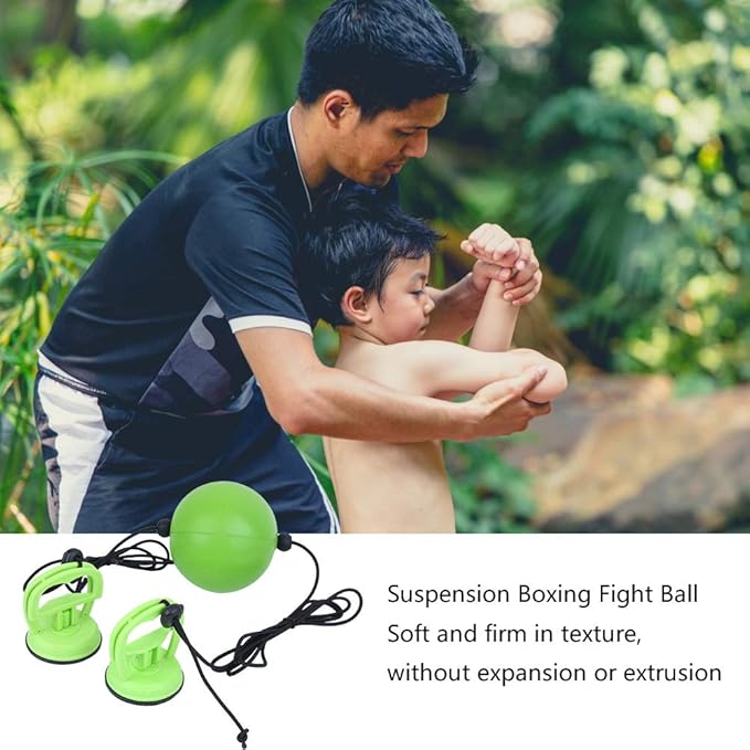 Boxing Fight Ball Suction Cup, Fight Ball Reflex Trainer for Reaction, Boxing Headband Punching Ball Boxing Reflex Ball Speed Training Suspension Type Boxing Ball for Home Fitness Training