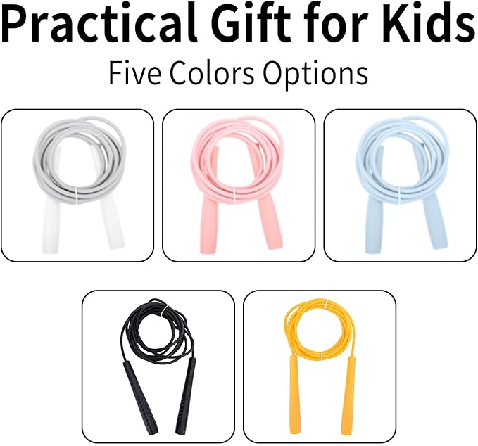 Jump Ropes Kids, Adjustable Children Jump Rope with ABS Handles and PVC Rope for Child Student Toddler
