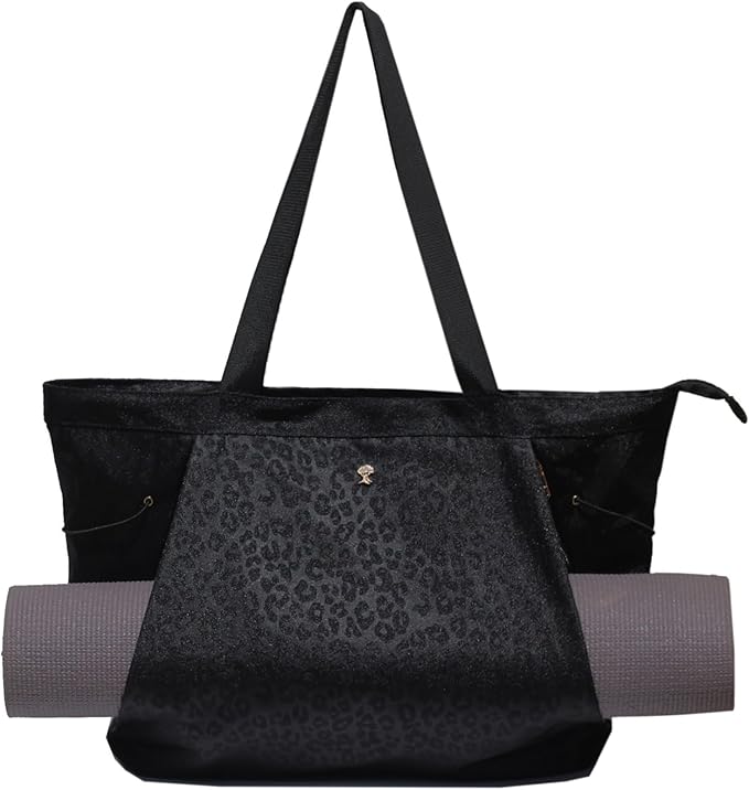 ESVAN Yoga Tote Bag for Women Shoulder Bags Drawstring for Office Workout Travel Carryall Pilates Gym and Beach
