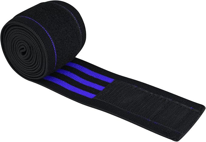 AQF Knee Wraps Weight Lifting Bandage - IPL and USPA Approved Gym Knee Support - Heavy Duty 78” Elasticated Support Straps Guard Powerlifting, Squatting (Pair)