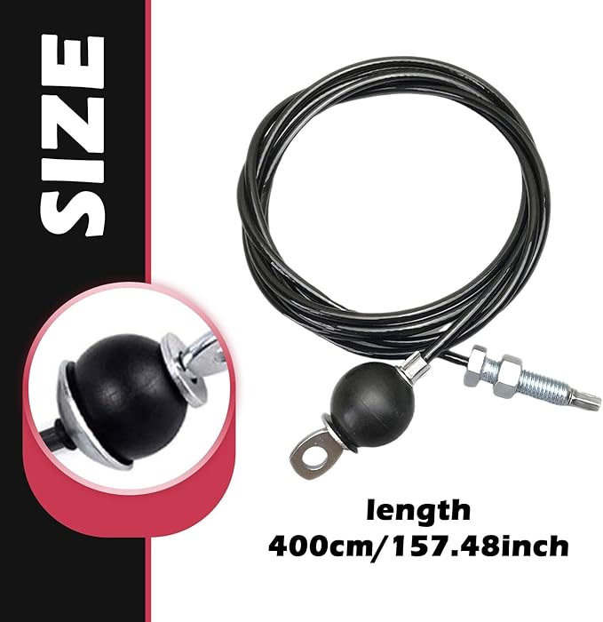 Gym Replacement Cable 6mm (1/4 inch) Steel Wire Rope for Pulley System, Strength Training Cord Fitness Equipment Attachment- 4M