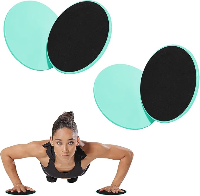 Set of 4 Round Core Sliders for Working Out,17.5cm/6.89In Exercise Core Pilates Sliders,Floor Foot Slider for Exercise