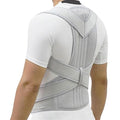 MBROS Adjustable Posture Corrector Lumbar Back Support Brace Breathable Deportment Corset for Spine Back Stretcher Orthopedic Back (Color : Silver, Size : XXL)