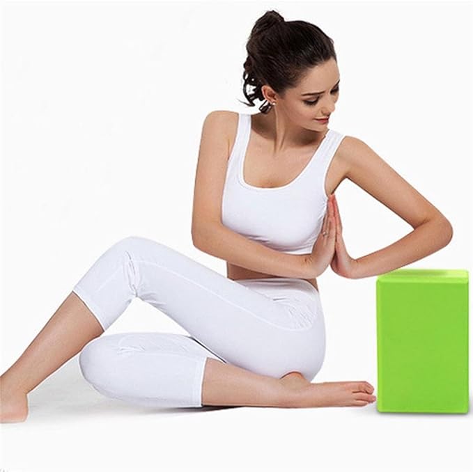 Yoga Block (Set of 2) - EVA Foam Block Soft Surface Foam Bolster Pillow Cushion Exercise Gym Training Pilates Meditation